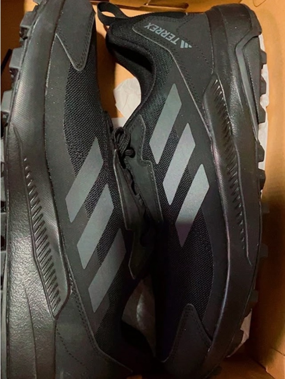 adidas Terrex Men's Black and Gray Trail Sneakers